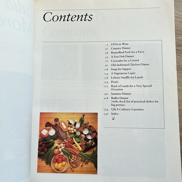 Vintage Julia Child & More Company Menu Classical Cookbook Entertaining 70s 1979 - Picture 7 of 12